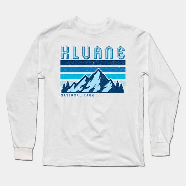 Kluane national park retro vintage mountains Long Sleeve T-Shirt by hardy 